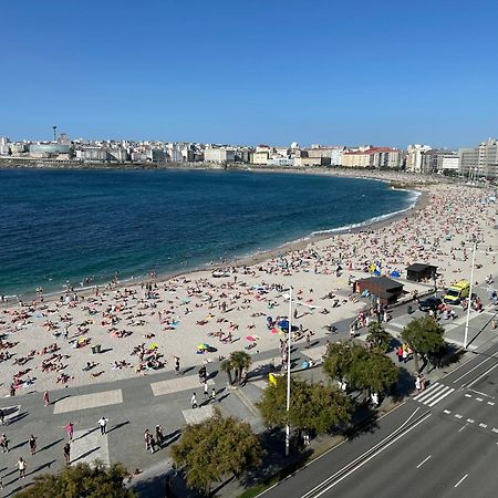 Piso Con Vistas A La Playa De Riazor Apartamento Corunha Exterior foto